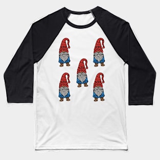 Gnome Pattern Baseball T-Shirt